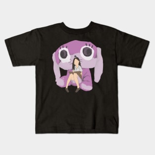 Purple Friendly Bear Kids T-Shirt